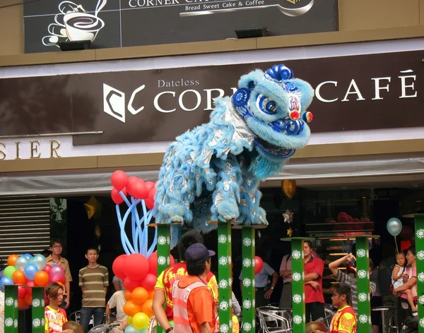 Danse du lion chinois dans le sud de Taiwan — Photo