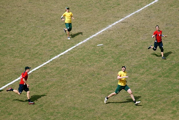 Flying Disc Competition - Australia versus England — Stock Photo, Image