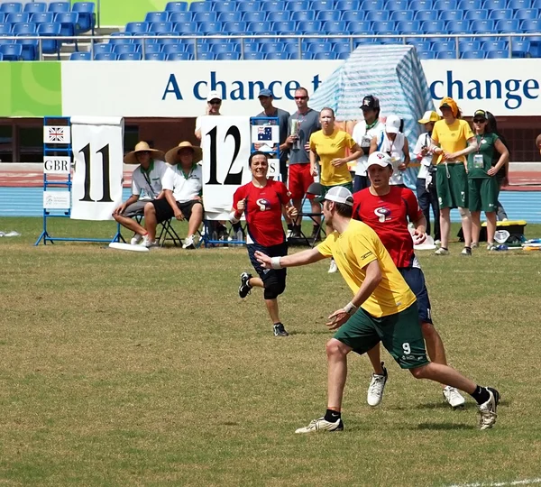 Létající disk soutěž - Austrálie versus Anglie — Stock fotografie