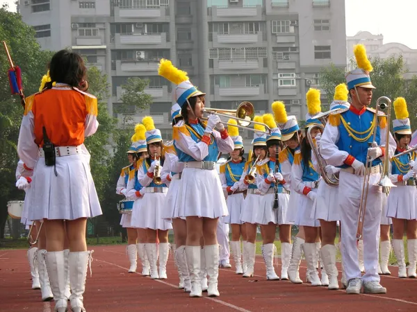 Girls Marching Band — Stock Fotó