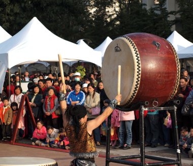 kaohsiung, Tayvan Japon davulcular gerçekleştirmek