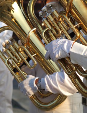 Two Tuba Players clipart