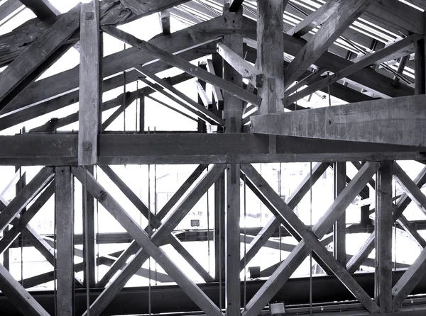 Maderas complejas de un ático — Foto de Stock