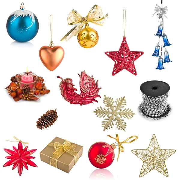 Conjunto de decoraciones navideñas —  Fotos de Stock