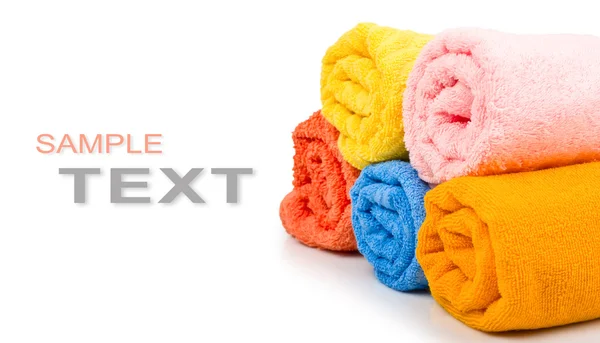 Rolos de toalhas multicoloridas — Fotografia de Stock