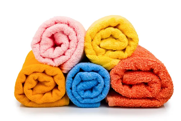 Multicolour towels rolls — Stock Photo, Image