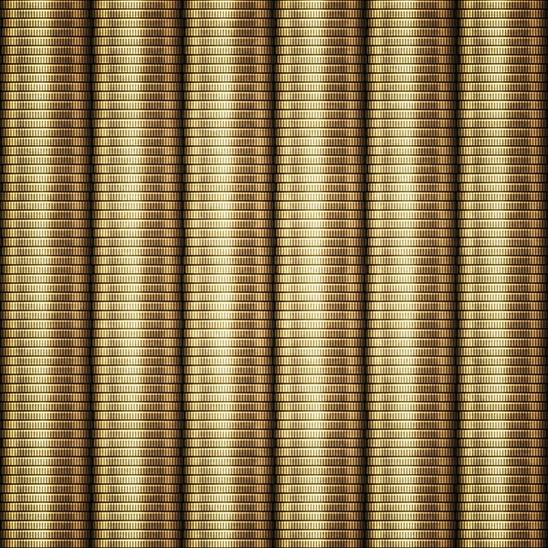 Reihen von Münzen Geld — Stockfoto