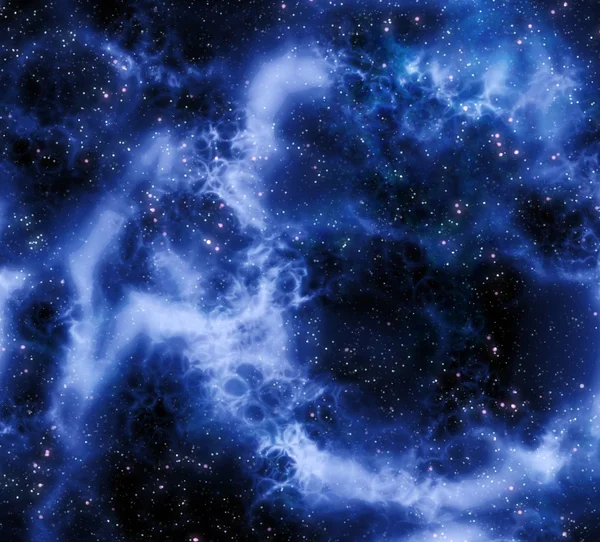 Яркое облако туманности в глубоком космосе — стоковое фото