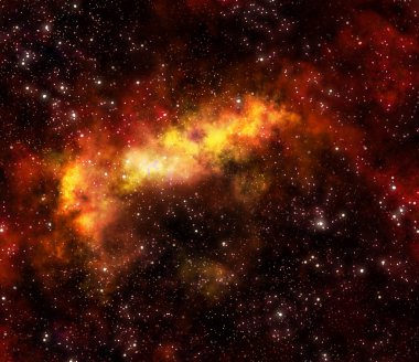 Nebula gas cloud in outer space clipart