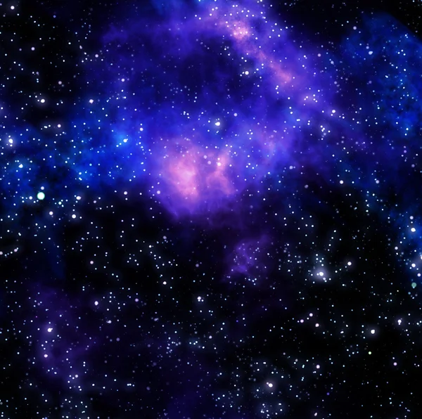 宇宙空間で星雲ガスの雲 — ストック写真