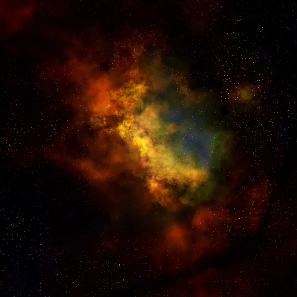 우주 공간에 성운 구름 — 스톡 사진