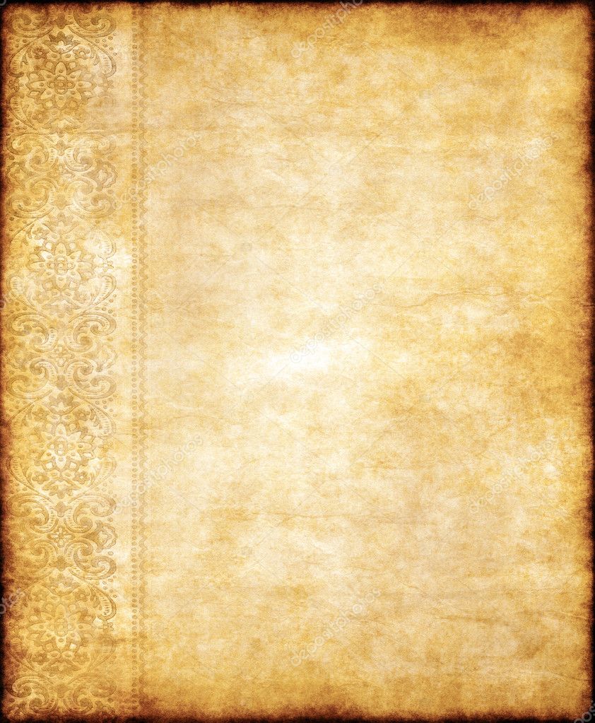 Old yellow brown vintage parchment paper texture Stock Photo by