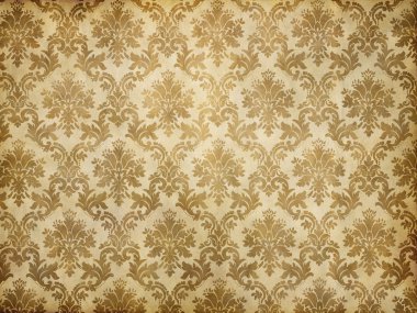 Vintage damask wallpaper clipart