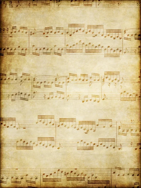 Старая музыка на пергаменте — стоковое фото