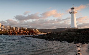 Lighthouse sunrise at wollongong clipart