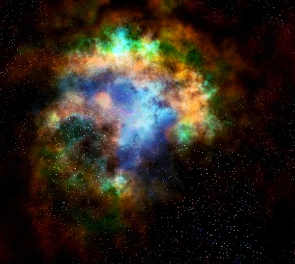 Vesmíru oblak mlhoviny a hvězdy — Stock fotografie