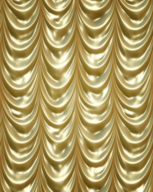 Golden curtains clipart