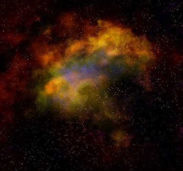 Nebula cloud in outer space — 图库照片