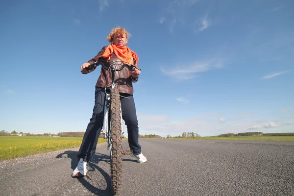 stock image Cyclist on the road.