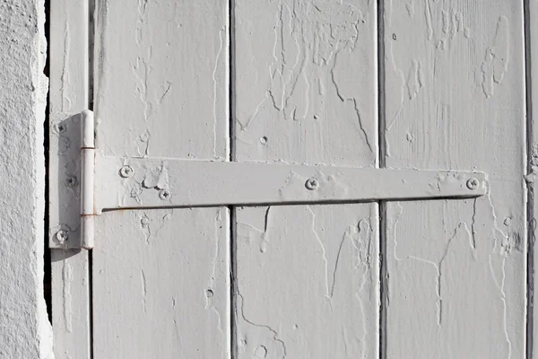 Λευκή ξύλινη πόρτα. — Φωτογραφία Αρχείου