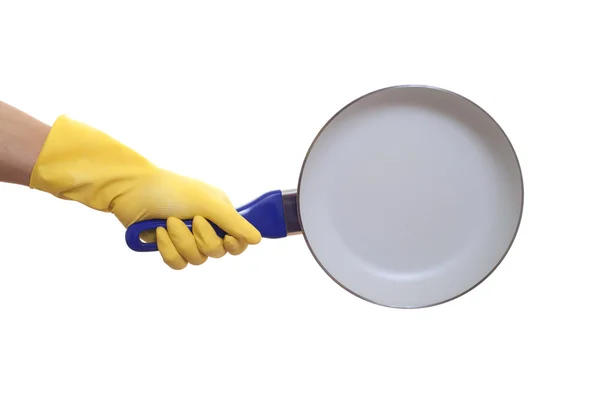 Cleaning of pan. — Stock Photo, Image