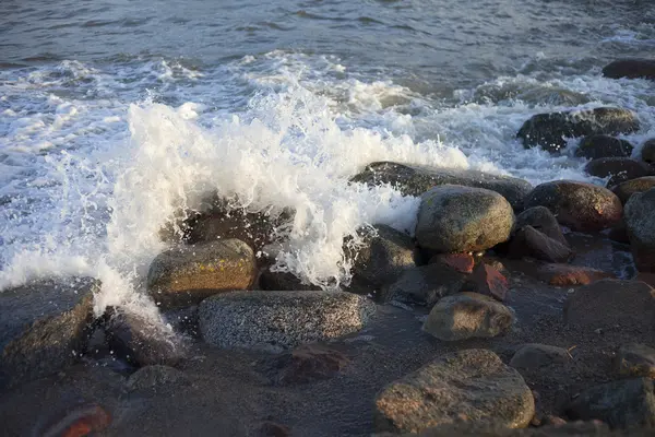 stock image Stones in waves.