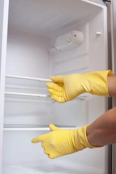 Megállapodás a hűtőszekrény. — Stock Fotó