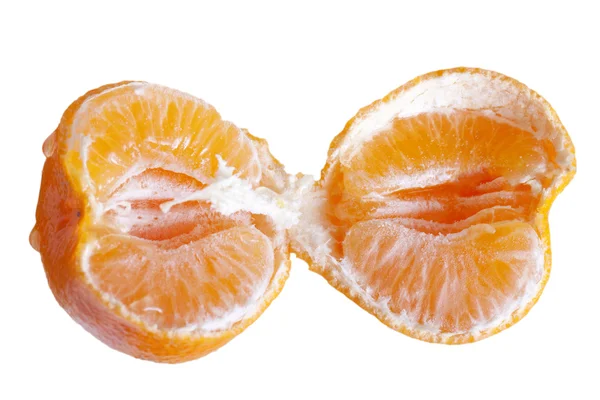 Tear in two mandarin. — Stock Photo, Image