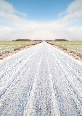 Snowy road. clipart