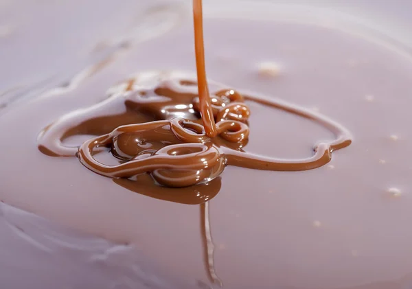 Gesmolten chocolade. — Stockfoto