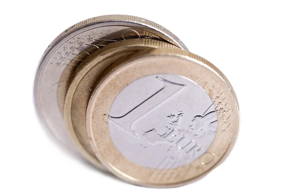 stock image Euro coins.