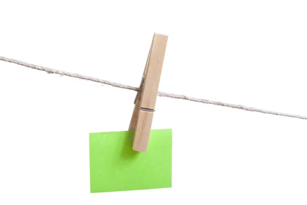 Note appiccicose di una clothesline . — Foto Stock