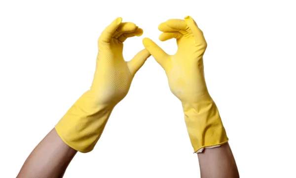 Žlutá rukavice. — Stock fotografie