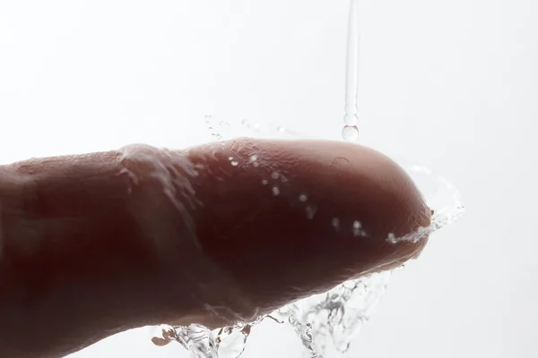 Parmak ve su. — Stok fotoğraf