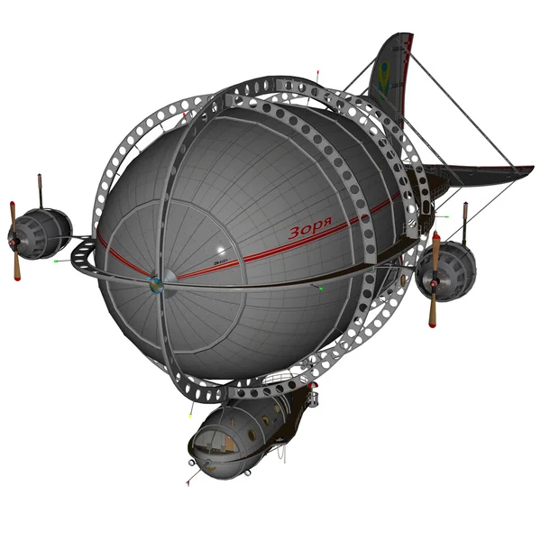 3D-gerenderde luchtschip — Stockfoto