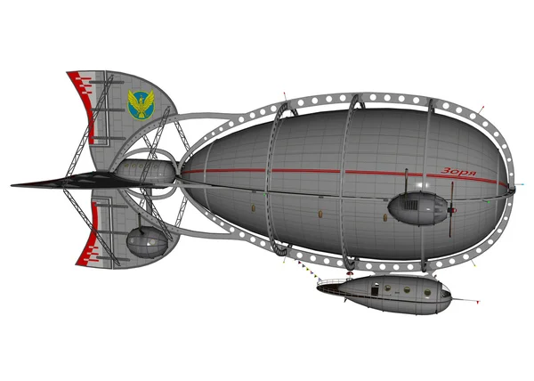 Aeronave renderizada em 3D — Fotografia de Stock