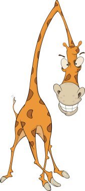 Cheerful giraffe. Cartoon