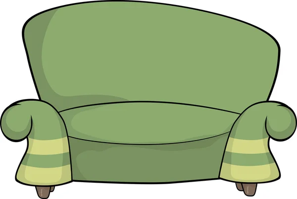 Green sofa — Stock Vector