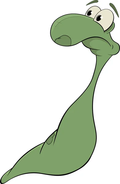 Groene worm. Cartoon — Stockvector