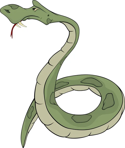 ヘビ。漫画 — ストックベクタ