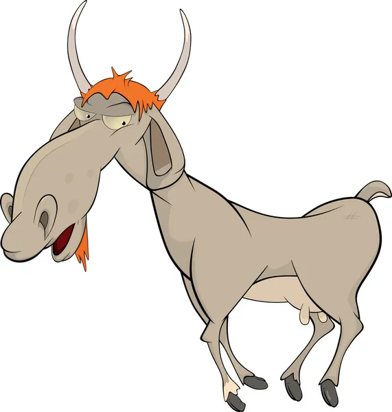 Goat. Cartoon — Stock Vector