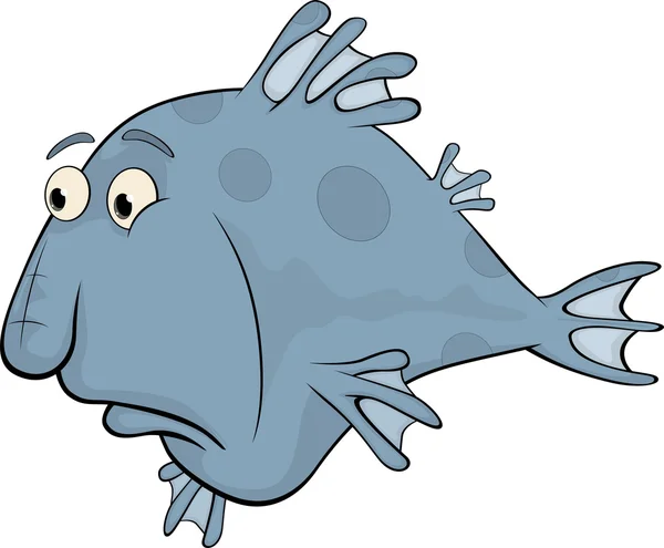 Des poissons d'eau profonde. Caricature — Image vectorielle