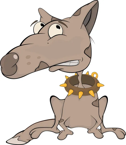 Le chien de chasse. Caricature — Image vectorielle