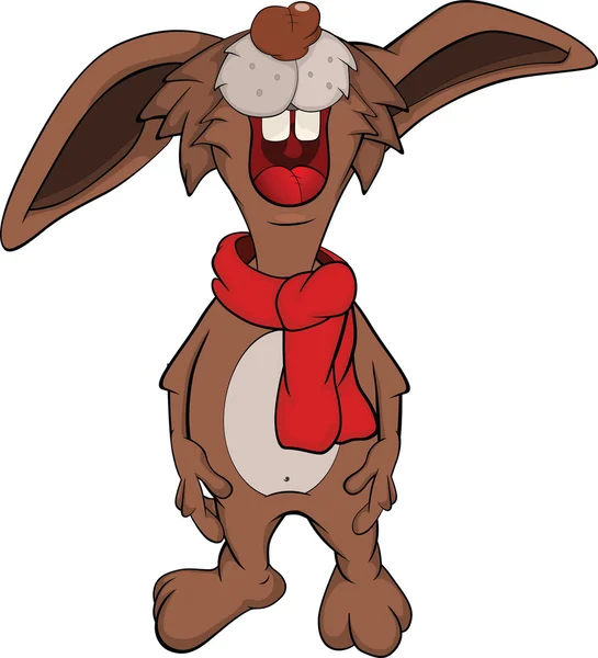 Conejo alegre. Caricatura — Vector de stock