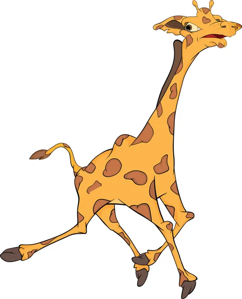 Giraffe. Cartoon — Stock Vector