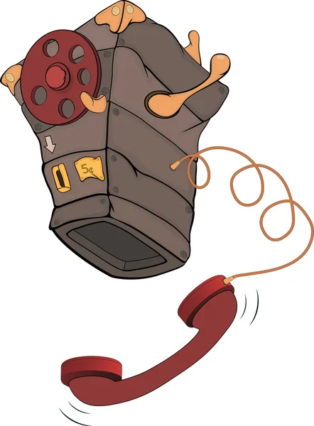 Telefone antigo Desenhos animados — Vetor de Stock