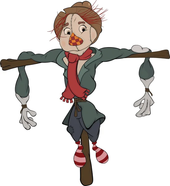 Scarecrow. Cartoon — Stock Vector