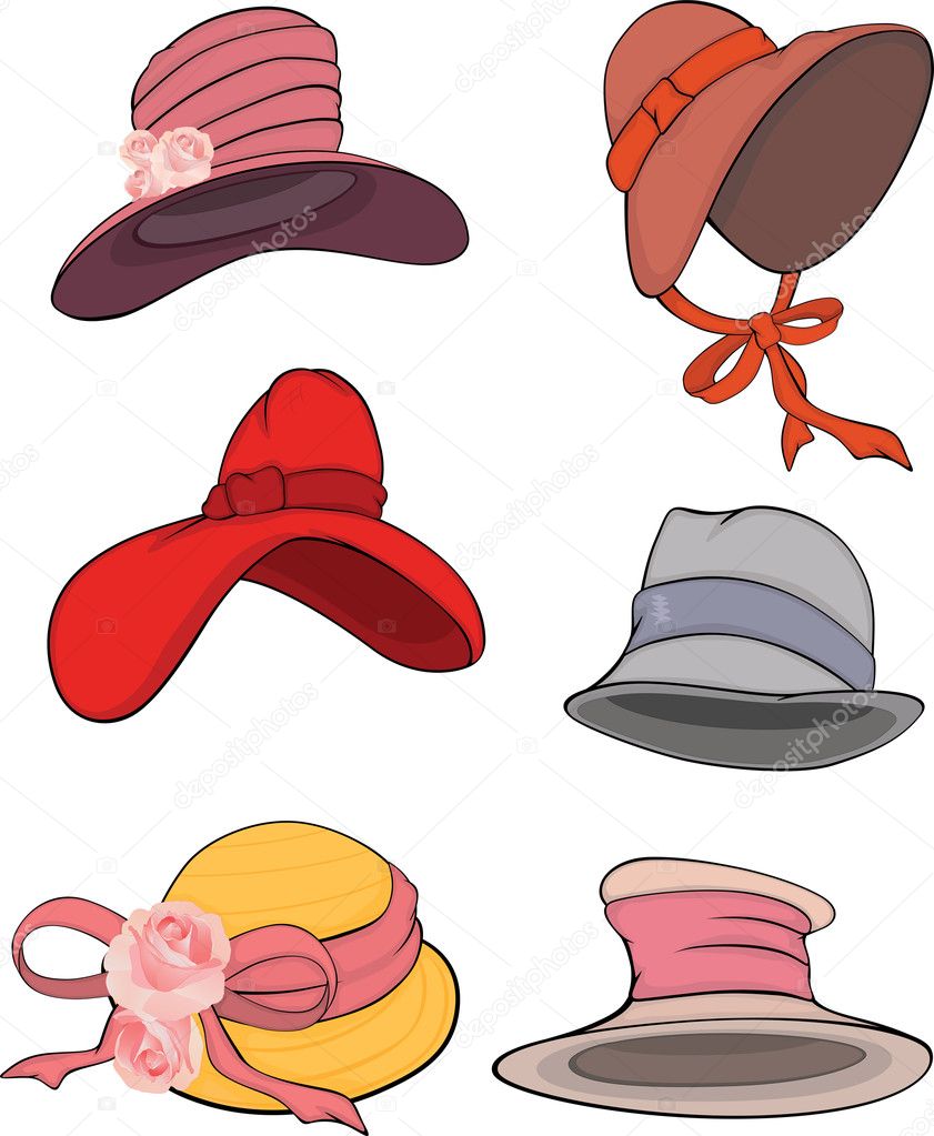 The complete set of female hats