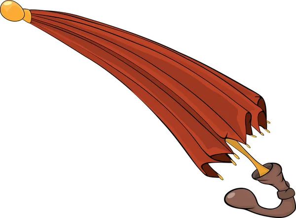 Guarda-chuva vermelho. Desenhos animados — Vetor de Stock