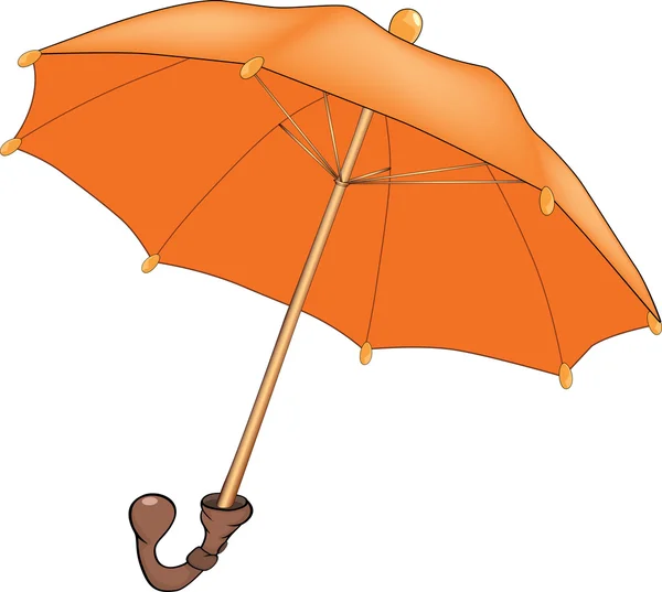 Paraguas naranja. Caricatura — Vector de stock